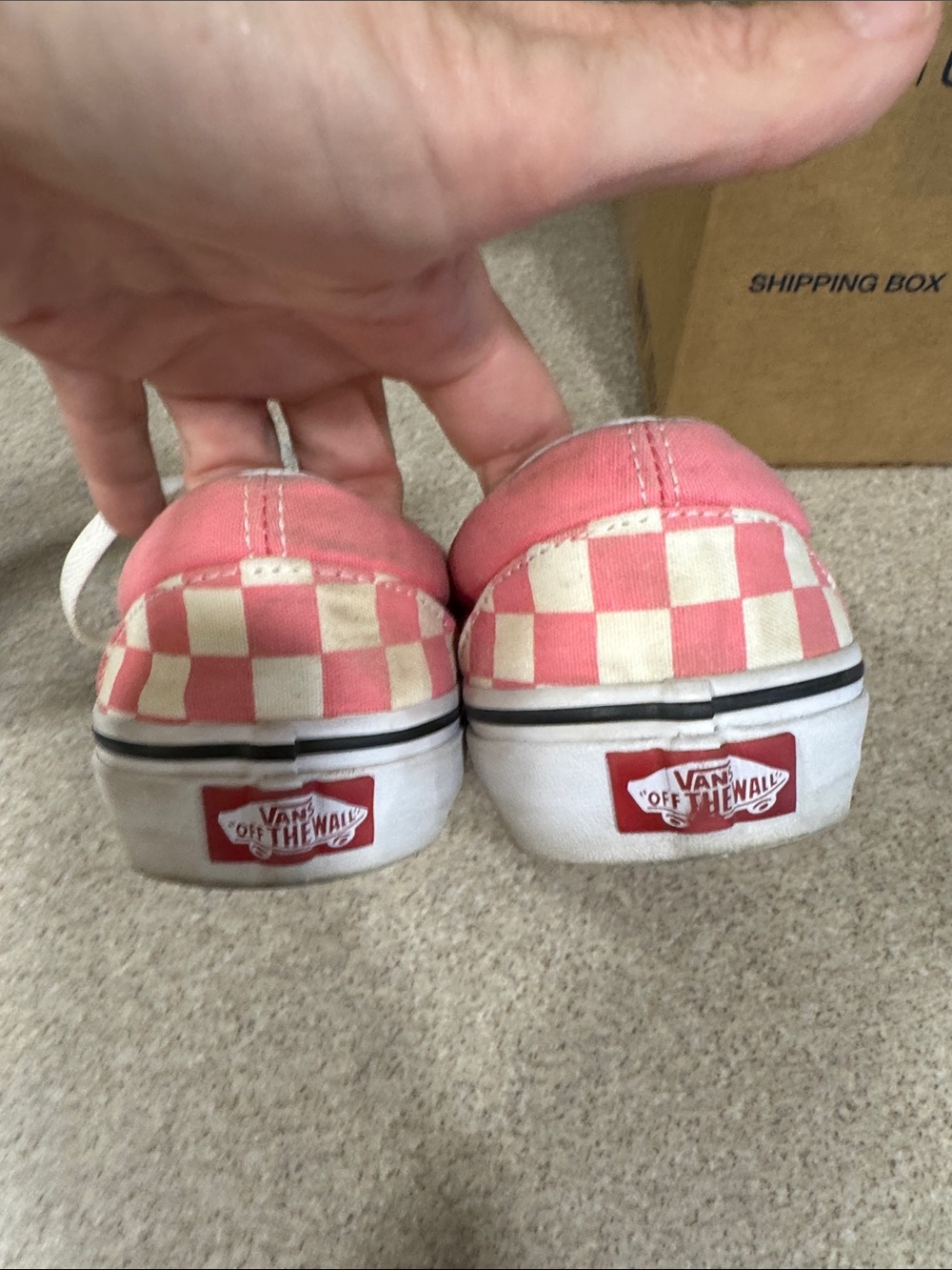 Vans  Pink Checkerboard Lace-Up Canvas Sneakers - Picture 2 of 4